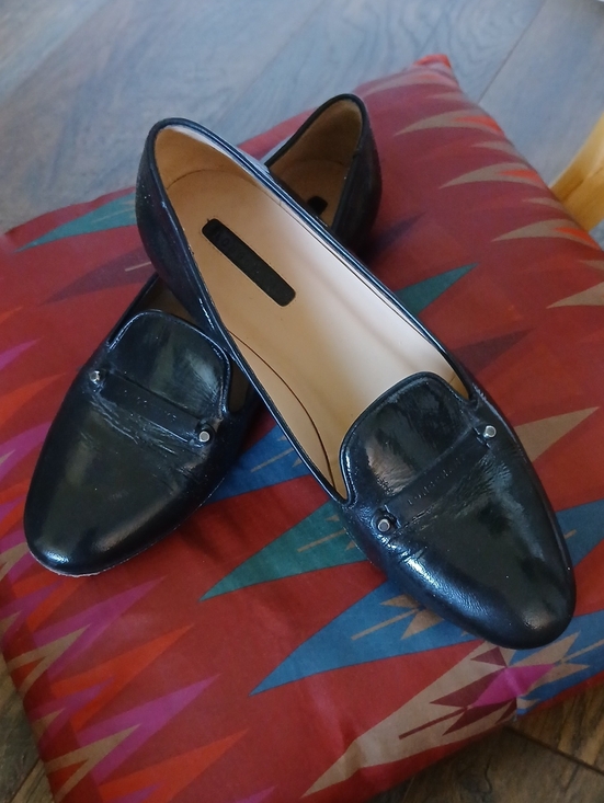 Longchamp Shoes - Longchamp Black Patent Loafers Sz36